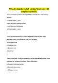NSG 252 Practice &vert; 2026 Update Questions with complete solutions
