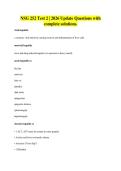 NSG 252 Test 2 &vert; 2026 Update Questions with complete solutions