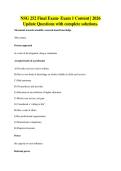 NSG 252 Final Exam- Exam 1 Content &vert; 2026 Update Questions with complete solutions