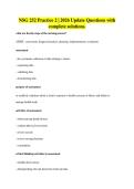 NSG 252 Practice 2 &vert; 2026 Update Questions with complete solutions