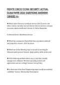 FEDVTE CISCO CCNA SECURITY ACTUAL EXAM PAPER 2026 QUESTIONS ANSWERS GRADED A&plus;
