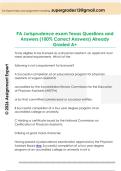 PA Jurisprudence exam Texas Questions and  Answers &lpar;100&percnt; Correct Answers&rpar; Already  Graded A&plus; 