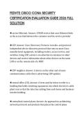 FEDVTE CISCO CCNA SECURITY CERTIFICATION EVALUATION GUIDE 2026 FULL SOLUTION