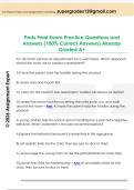 Peds Final Exam Practice Questions and  Answers &lpar;100&percnt; Correct Answers&rpar; Already  Graded A&plus;