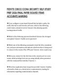 FEDVTE CISCO CCNA SECURITY SELF-STUDY PREP 2026 FINAL PAPER SOLVED ITEMS ACCURATE MARKING