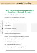 PMH-C Exam Questions and Answers &lpar;100&percnt;  Correct Answers&rpar; Already Graded A&plus; 