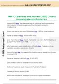 PMH-C Questions and Answers &lpar;100&percnt; Correct  Answers&rpar; Already Graded A&plus;