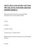 FEDVTE CISCO CCNA SECURITY SELF-STUDY PREP 2026 ACTUAL EXAM PAPER QUESTIONS ANSWERS GRADED A