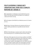 FEDVTE ENTERPRISE CYBERSECURITY OPERATIONS FINAL PAPER 2026 COMPLETE RESPONSE SET GRADED A&plus;
