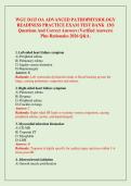 WGU D115 OA ADVANCED PATHOPHYSIOLOGY READINESS PRACTICE EXAM TEST BANK  13O Questions And Correct Answers &lpar;Verified Answers&rpar; Plus Rationales 2026 Q&A&period;