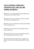 FEDVTE ENTERPRISE CYBERSECURITY OPERATIONS STUDY GUIDE 2026 PREP MATERIAL ACCURATE A&plus;
