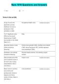 Nurs 1010 Questions and Answers