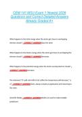 CEM 141 MSU Exam 1 Newest 2026  Questions and Correct Detailed Answers  Already Graded A&plus; 