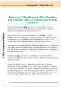 Rasmussen Pathophysiology Final Questions  and Answers &lpar;100&percnt; Correct Answers&rpar; Already  Graded A&plus;