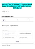 NURS 1010 Quiz 4 &lpar;Weeks 4 &plus; 5&rpar; Without Review  Paper &vert;Exam Questions with Verified Solutions 100&percnt; Correct