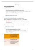 samenvatting sociologie - semester 1 - &lpar;h1-h6&rpar; - artevelde