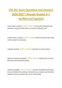 STA 261 Exam Questions and Answers  2026&sol;2027 &vert;Already Graded A&plus;&vert;  Verified and Updated 