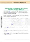 RDA Questions and Answers &lpar;100&percnt; Correct  Answers&rpar; Already Graded A&plus; 