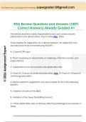 RDA Review Questions and Answers &lpar;100&percnt;  Correct Answers&rpar; Already Graded A&plus; 