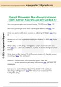 Ryanair Conversion Questions and Answers  &lpar;100&percnt; Correct Answers&rpar; Already Graded A&plus; 