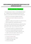 HESI RN Leadership & Management Exam &vert; 20 Versions &vert; 1200 Verified Q&A