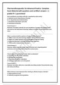 Pharmacotherapeutics for Advanced Practice  Complete Exam Material with questions and certified  answers  &vert;&vert; graded A&plus; &vert; guaranteed 