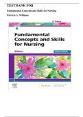 Test Bank for Fundamental Concepts and Skills for Nursing&comma; 6th Edition&comma; By Patricia Williams&vert; All Chapters 1-41&vert;  LATEST 2026