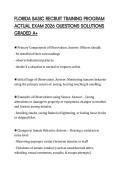 FLORIDA BASIC RECRUIT TRAINING PROGRAM ACTUAL EXAM 2026 QUESTIONS SOLUTIONS GRADED A&plus;