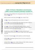 SLHS 115 Exam 3 Questions and Answers  &lpar;100&percnt; Correct Answers&rpar; Already Graded A&plus; 