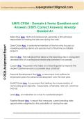 SMPS CPSM - Domain 6 Terms Questions and  Answers &lpar;100&percnt; Correct Answers&rpar; Already  Graded A&plus;
