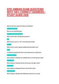 &sol;EPIC AMB400 EXAM QUESTIONS WITH 100&percnt; CORRECT ANSWERS &vert; STUDY GUIDE 2026 &vert; 100&percnt; PASS  verified exam questions