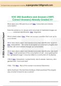 SOC 202 Questions and Answers &lpar;100&percnt;  Correct Answers&rpar; Already Graded A&plus;