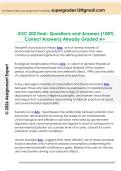SOC 202 final- Questions and Answers &lpar;100&percnt;  Correct Answers&rpar; Already Graded A&plus;