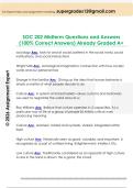SOC 202 Midterm Questions and Answers  &lpar;100&percnt; Correct Answers&rpar; Already Graded A&plus;