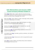 SOC 202 Questions and Answers &lpar;100&percnt;  Correct Answers&rpar; Already Graded A&plus; 