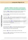 SOC202- Midterm Questions and Answers  &lpar;100&percnt; Correct Answers&rpar; Already Graded A&plus; 