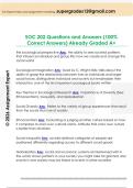 SOC 202 Questions and Answers &lpar;100&percnt;  Correct Answers&rpar; Already Graded A&plus; 