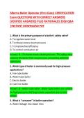  Alberta Boiler Operator Certification Exam&colon; Questions & Answers