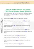 STT Study Guide Questions and Answers &lpar;100&percnt;  Correct Answers&rpar; Already Graded A&plus; 