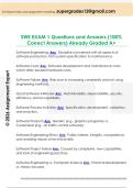 SWE Exam1 Questions and Answers &lpar;100&percnt;  Correct Answers&rpar; Already Graded A&plus; 