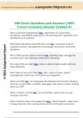 SWE Exam Questions and Answers &lpar;100&percnt;  Correct Answers&rpar; Already Graded A&plus; 
