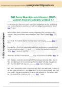 SWE Exam Questions and Answers &lpar;100&percnt;  Correct Answers&rpar; Already Graded A&plus; 