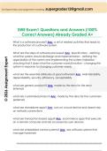 SWE EXAM 1 Questions and Answers &lpar;100&percnt;  Correct Answers&rpar; Already Graded A&plus;