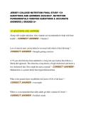 JERSEY COLLEGE NUTRITION FINAL STUDY 131  QUESTIONS AND ANSWERS 2026&sol;2027&period; NUTRITION  FUNDAMENTALS VERIFIED QUESTIONS & ACCURATE  ANSWERS &vert;&vert; GRADED A&plus; 