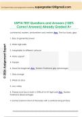 USPTA TEST Questions and Answers &lpar;100&percnt;  Correct Answers&rpar; Already Graded A&plus; 