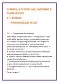 Nursing Leadership & Management Test Bank &vert; Essentials of Nursing Leadership