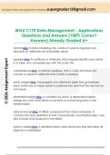 WGU C170 Data Management - Applications  Questions and Answers &lpar;100&percnt; Correct  Answers&rpar; Already Graded A&plus; 