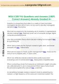 WGU C207 PA Questions and Answers &lpar;100&percnt;  Correct Answers&rpar; Already Graded A&plus; 
