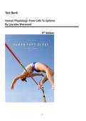 Human Physiology&colon; From Cells to Systems &lpar;9th Canadian Edition&rpar; &ndash; Lauralee Sherwood&comma; Complete Test Bank Chapters 1&ndash;17