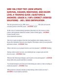 SERE 100&period;2 POST TEST&colon; &lpar;NEW UPDATE&rpar;  SURVIVAL&comma; EVASION&comma; RESISTANCE&comma; AND ESCAPE  LEVEL A TRAINING GUIDE &vert; QUESTIONS &  ANSWERS &vert; GRADE A &vert; 100&percnt; CORRECT &lpar;VERIFIED  SOLUTIONS&rpar; - JKO &sol; DOD CERTIFICATION 